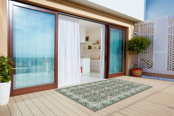Modern outdoor carpet Retro circle pattern
