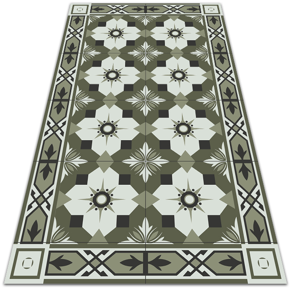 Amazing garden rug Tiled geometric pattern