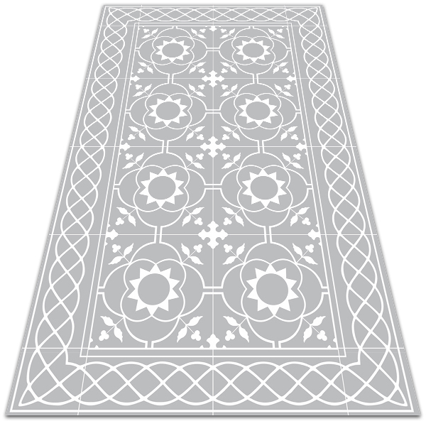 Outdoor mat for patio symmetrical pattern