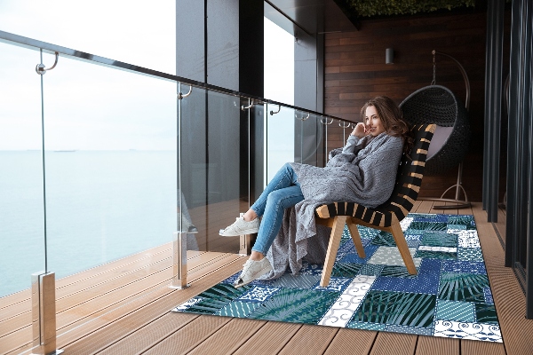Balcony rug tropical patchwork