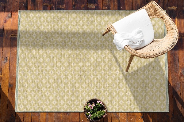 Outdoor mat for patio oriental pattern