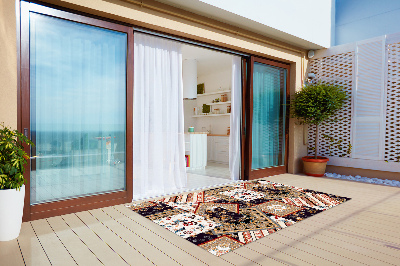 Balcony rug chaotic patchwork