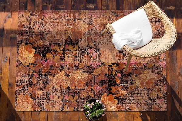 Carpet for terrace garden balcony Vintage flowers