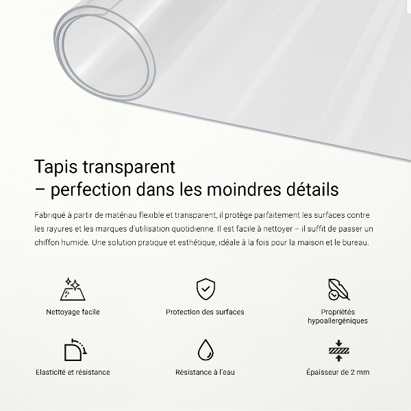 Soft glass for desk