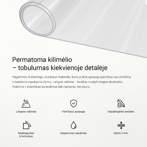 Soft glass for desk