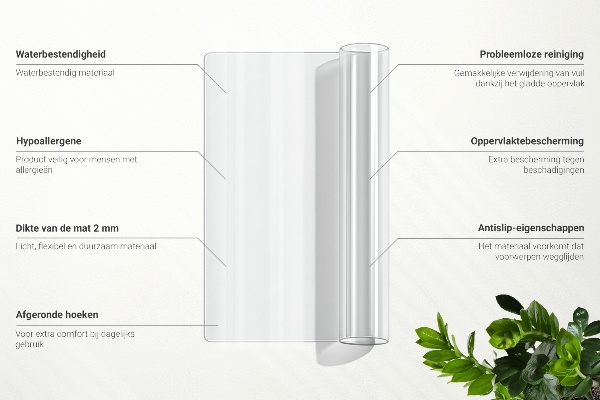 Soft glass for desk