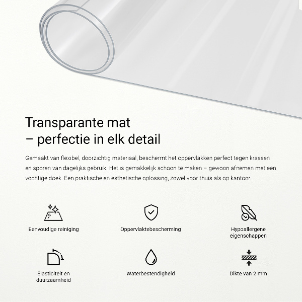 Soft glass for desk