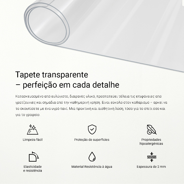 Soft glass for desk