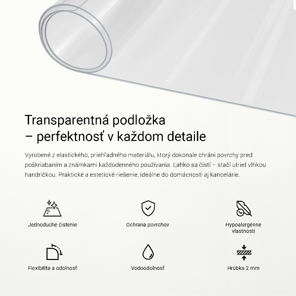 Soft glass for desk