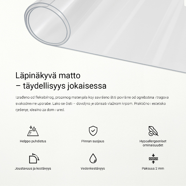 Soft glass for desk