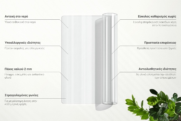 Soft glass for desk