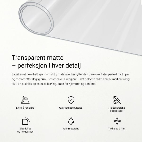 Soft glass for desk