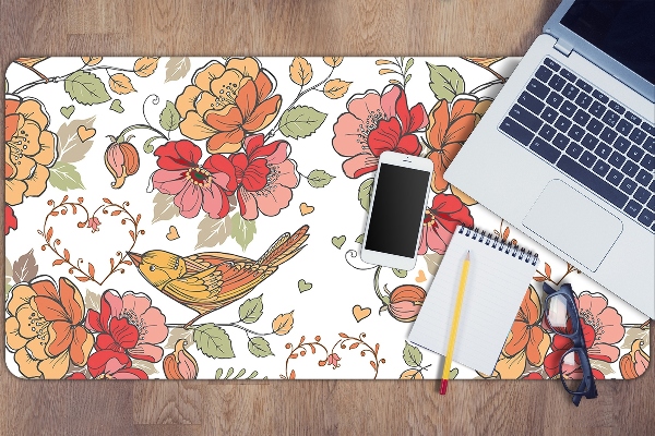 Full desk mat ornament birds