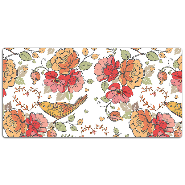 Full desk mat ornament birds