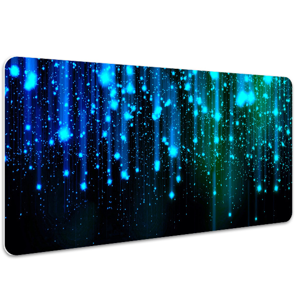 Desk mat blue particles