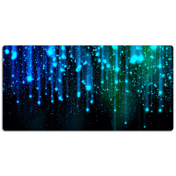 Desk mat blue particles