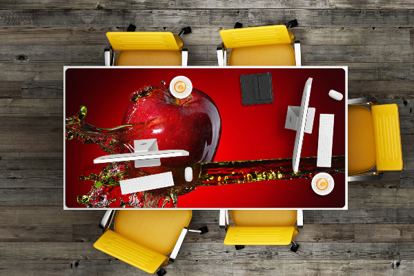 Desk pad red apple