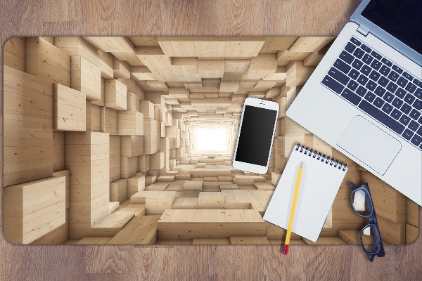 Full desk pad abstract wood