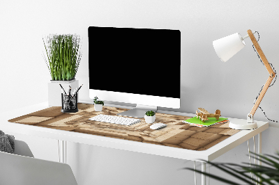 Full desk pad abstract wood