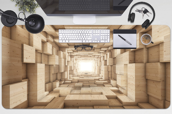 Full desk pad abstract wood
