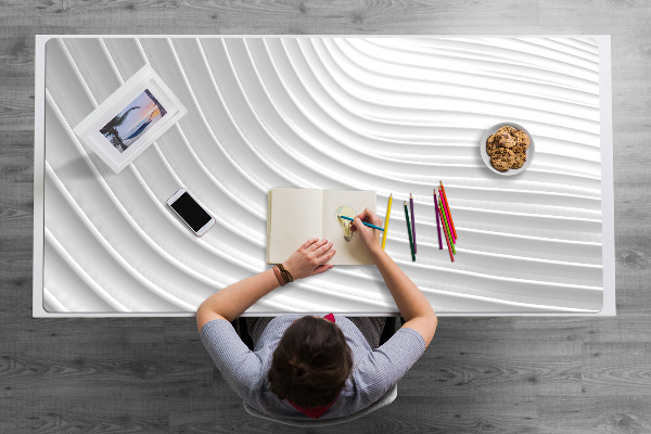 Desk pad white gouging