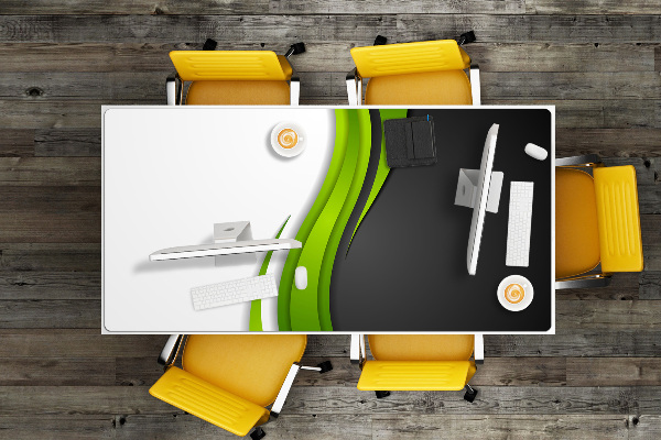 Large desk mat for children Abstraction