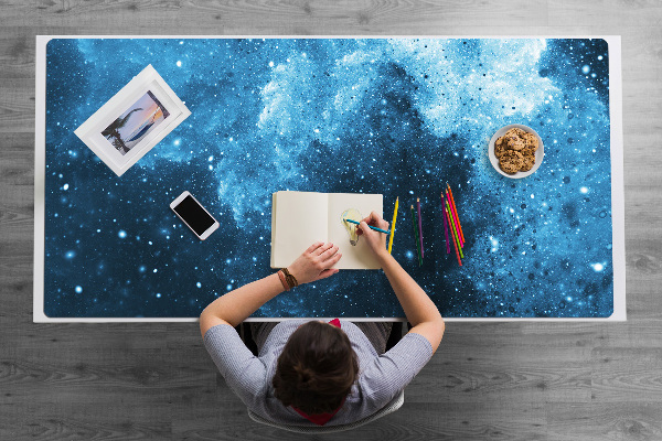 Large desk mat for children Sky at night