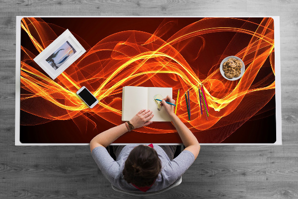 Full desk protector red flame