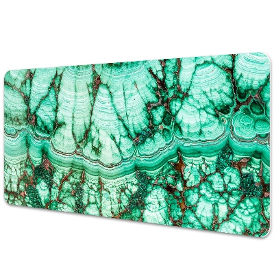 Large desk mat table protector Marble turquoise