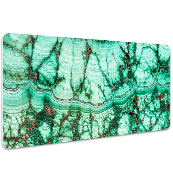 Large desk mat table protector Marble turquoise