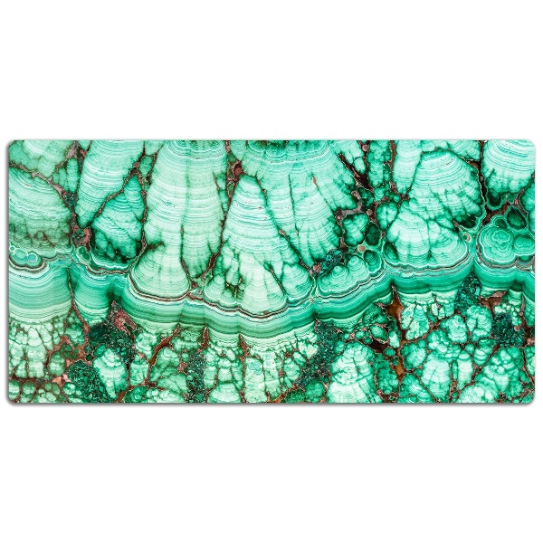 Large desk mat table protector Marble turquoise