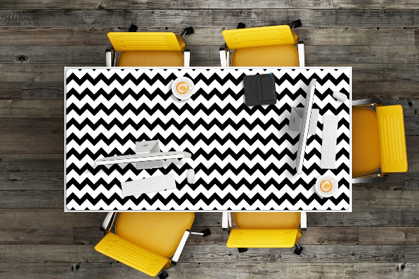 Desk pad black trail