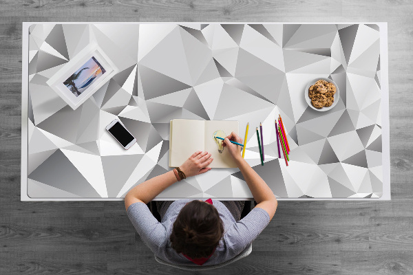 Full desk protector Abstraction gray