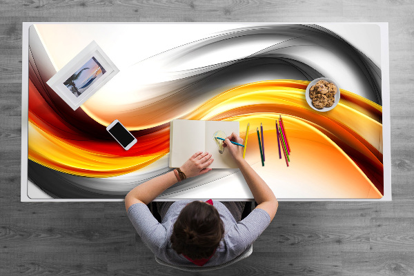 Full desk pad Abstraction orange