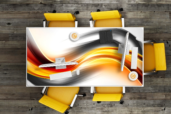 Full desk pad Abstraction orange