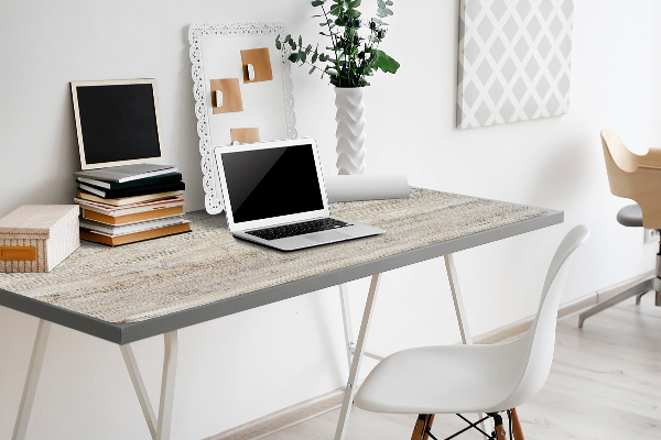 Large desk pad PVC protector Old wood
