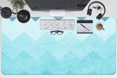 Desk mat blue zigzags