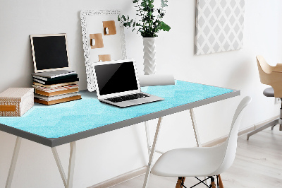 Desk mat blue zigzags