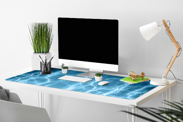 Desk mat blue lightning