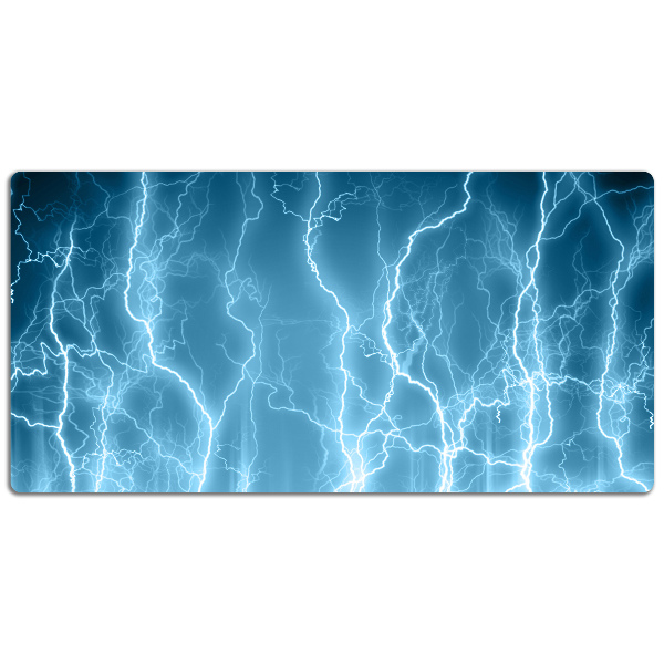 Desk mat blue lightning