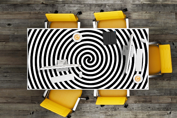 Large desk mat for children Spiral