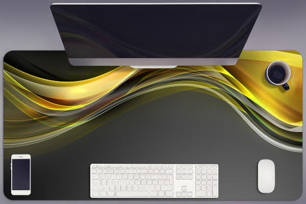 Full desk protector Abstraction yellow