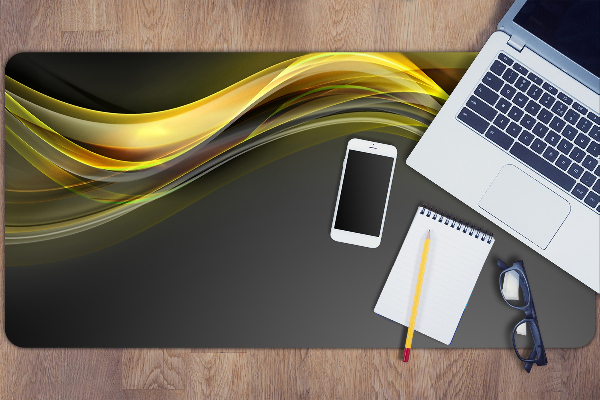 Full desk protector Abstraction yellow