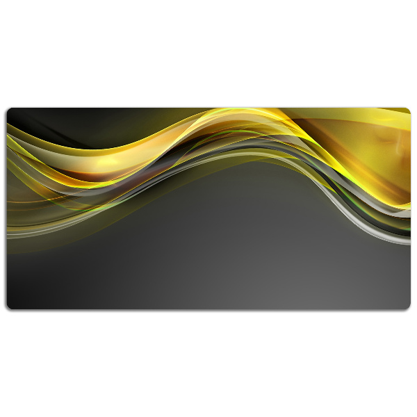 Full desk protector Abstraction yellow