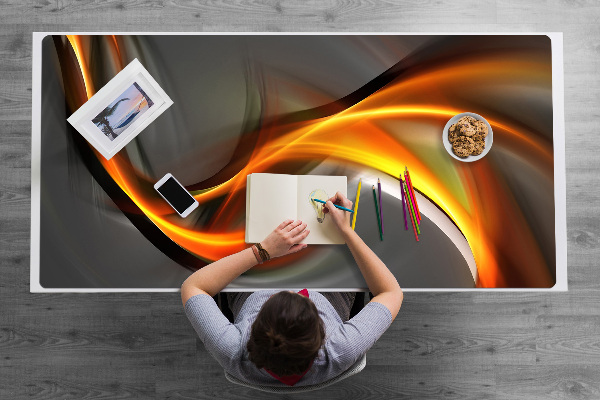 Full desk protector Abstraction orange