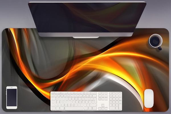 Full desk protector Abstraction orange