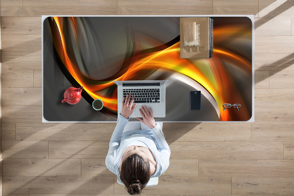 Full desk protector Abstraction orange
