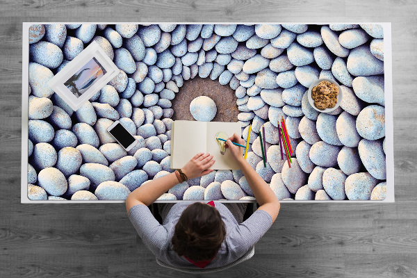 Large desk mat table protector The circle of stones