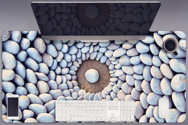 Large desk mat table protector The circle of stones
