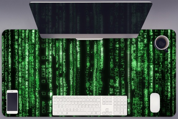 Large desk mat table protector green signs